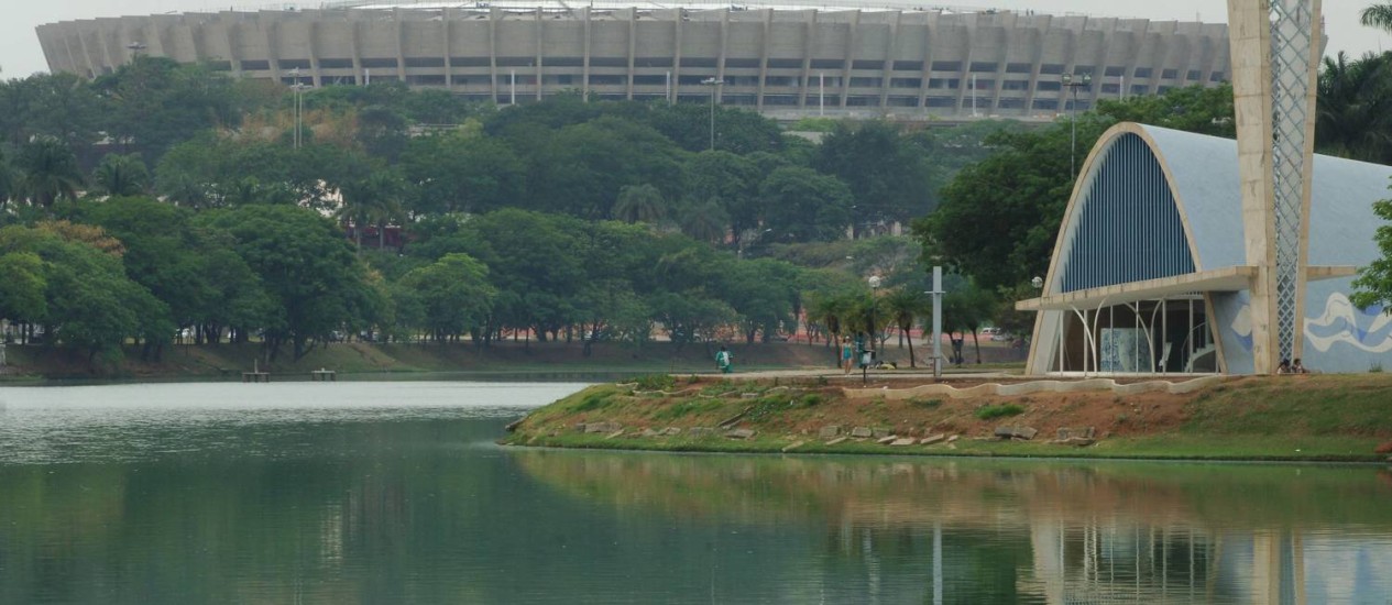 Mineirão se impõe visto da Pampulha Sisbran imagens