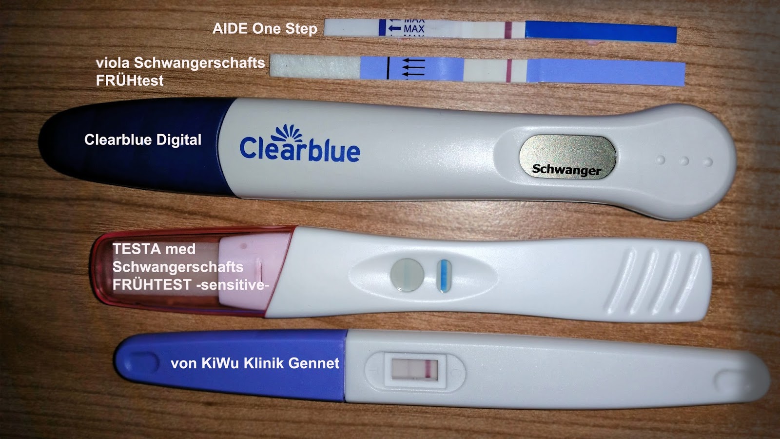 Testa med schwangerschaftstest schwache linie.