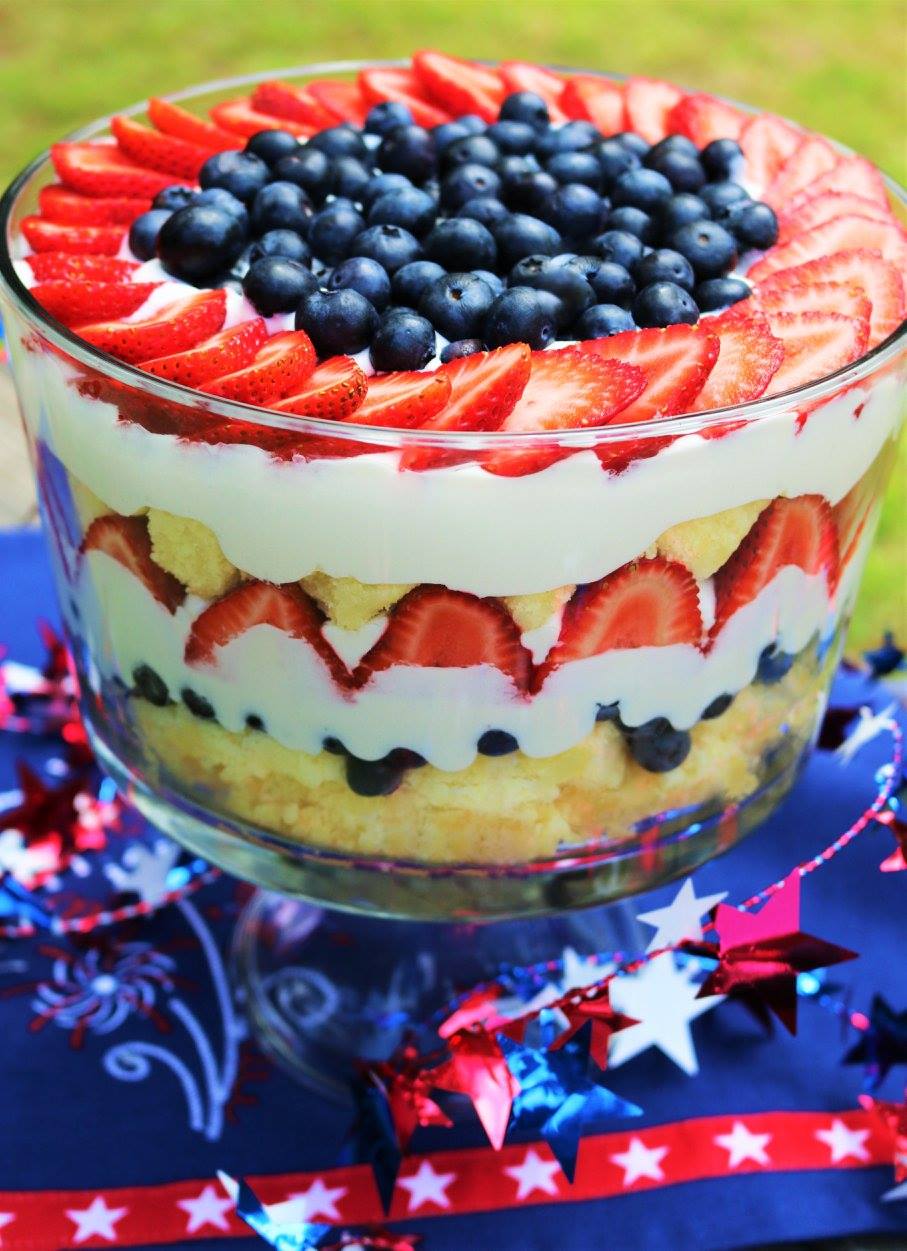 Patriotic Pound Cake Trifle Reviewz & Newz