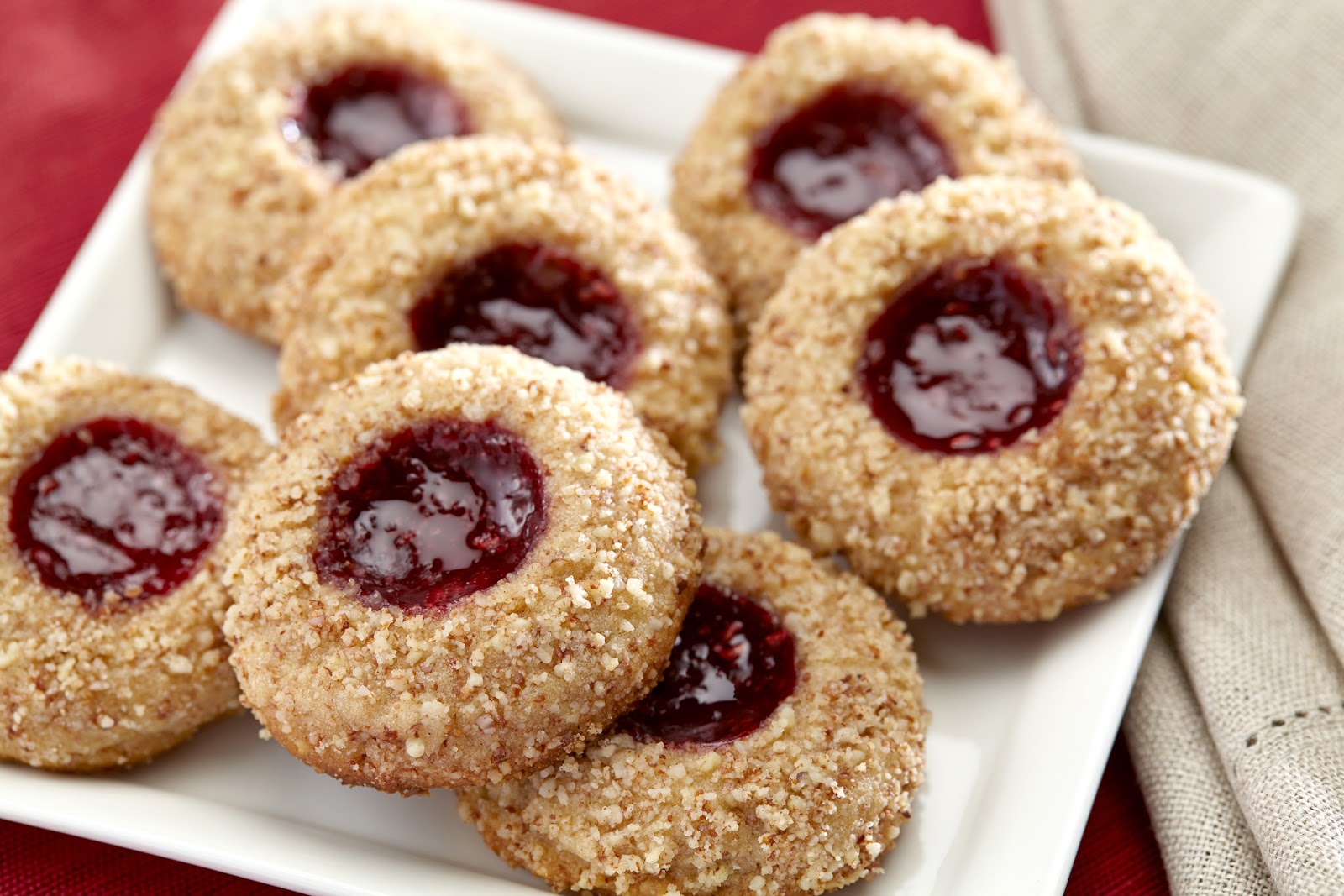 Jam filled Whole wheat Thumbprint Cookie Recipe