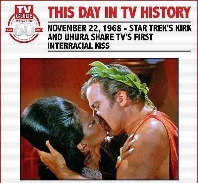 First Interracial TV kiss!