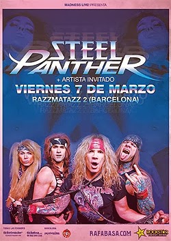 Conciertos de Steel Panther en Madrid y Barcelona en marzo 2014 