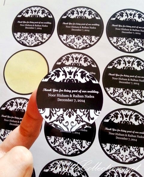 print sticker, wedding, tags, door gift, favour, singapore, malaysia, kuala lumpur, selangor, online sale, purchase, buy, personalised, personalized, black and white, round, label, square, cetak