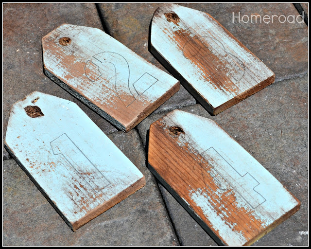 Create a weathered look with repurposed hang tags