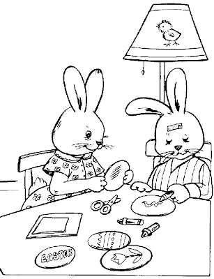 Easter Coloring Pages, Bunny Coloring Pages