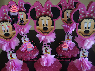 Veryberry Cupcakes: MINNIE MOUSE CENTERPIECES