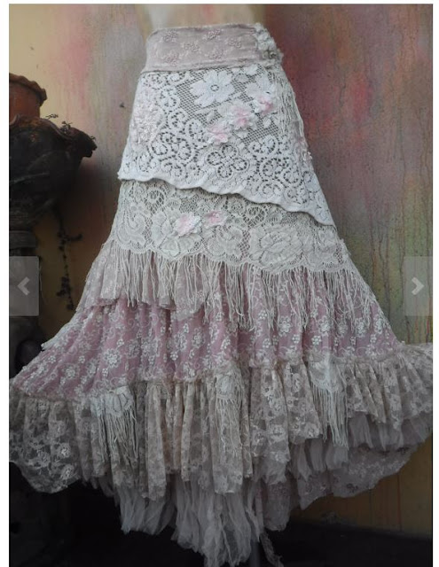 Victorian Vintage Lace Wrap Skirt
