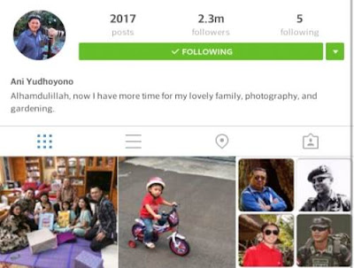 Akun Instagram Ani Yudhoyono Indonesia Terpopuler 2018