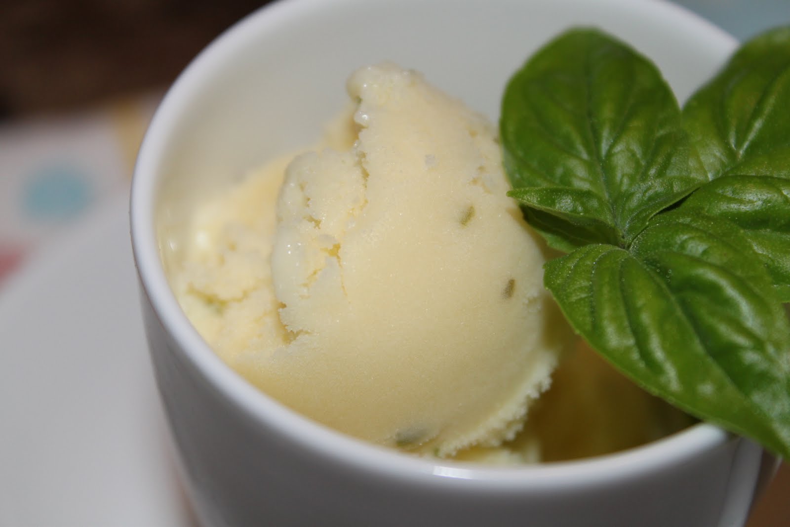 Rhubarb & Linen Basil Ice Cream