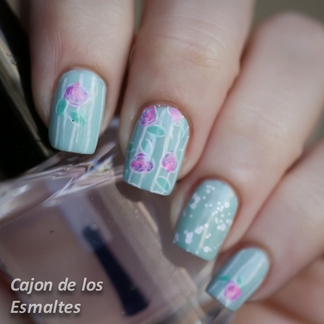 decoración rosas vintage estampado