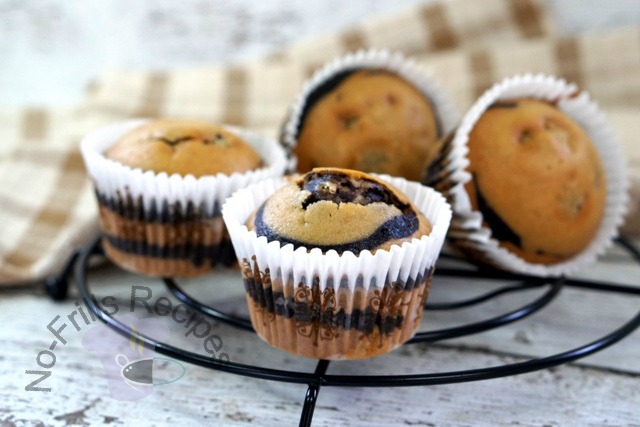 Eggless zebra muffins ~ 无蛋斑马玛芬