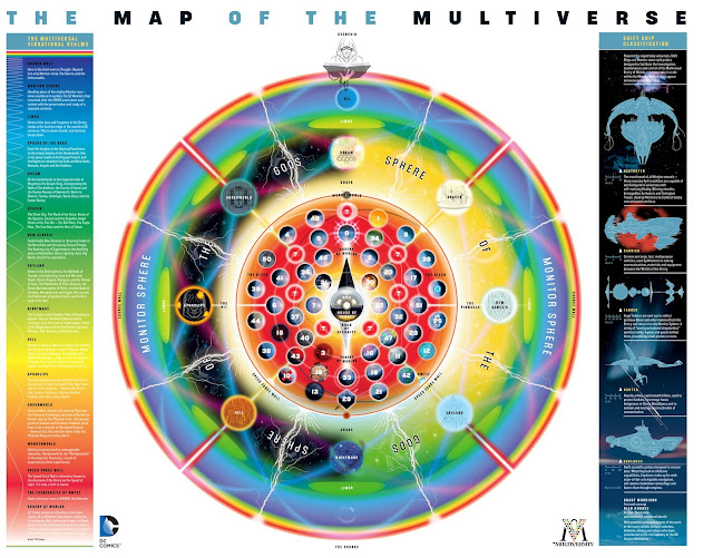 A map of DC's Earth and its many counterparts.