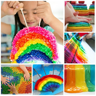 50+ WAYS FOR KIDS TO "MAKE A RAINBOW" - I can't wait to try some of these! #rainbowartforkids #rainbowactivitiespreschool #rainbowcrafts #rainbowexperimentsforkids #growingajeweledrose #activitiesforkids 