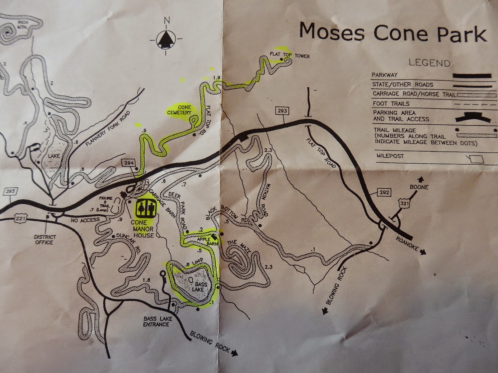 2 On the Road: Moses Cone park - highlights of the rest of the hikes
