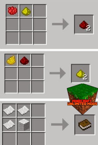 Simple Recipes Mod craftings