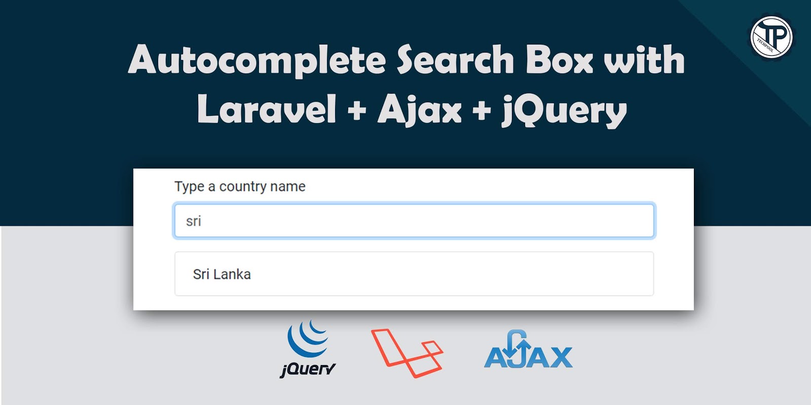 Autocomplete Search with Laravel, jQuery and Ajax