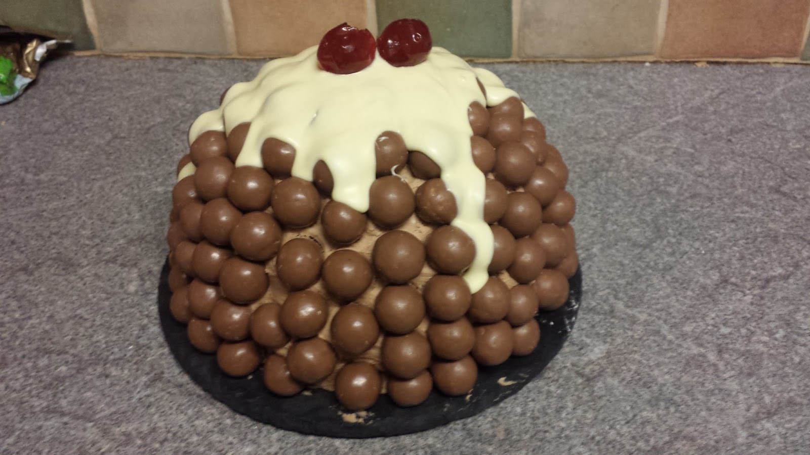 Malteser Christmas Pudding Cake