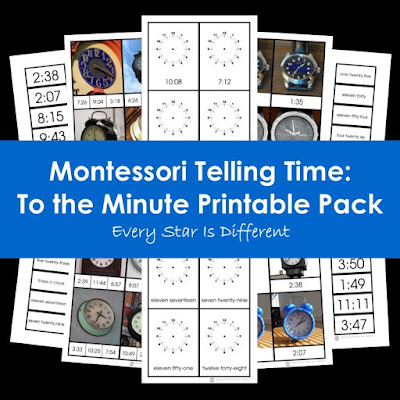Montessori Telling Time: To the Minute Printable Pack