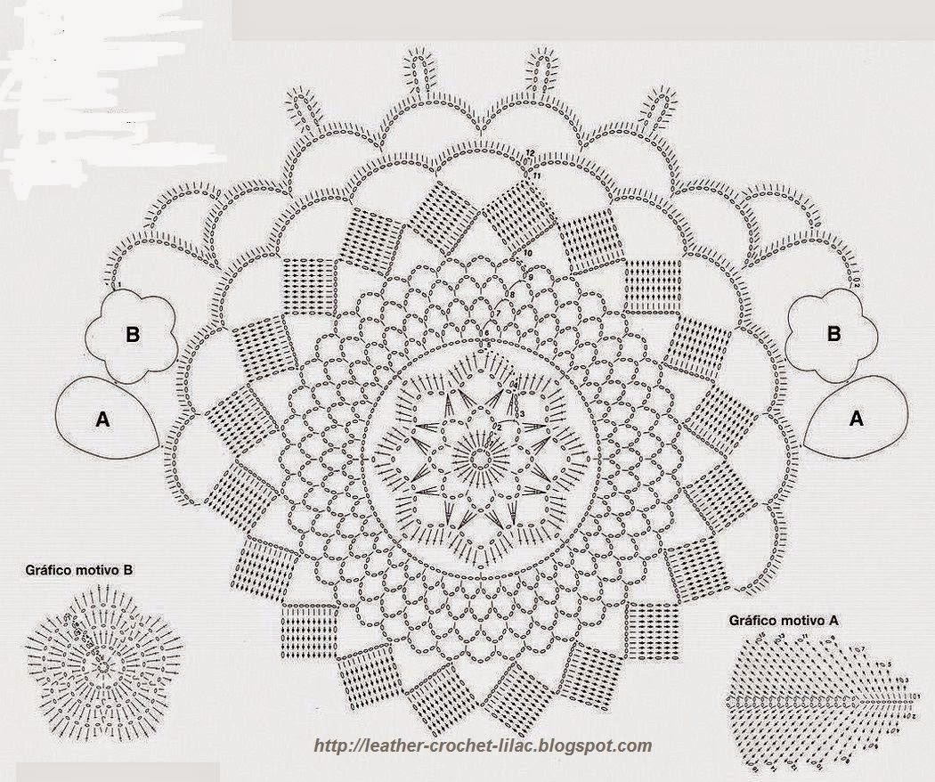 Салфетки крючком необычной формы схемы