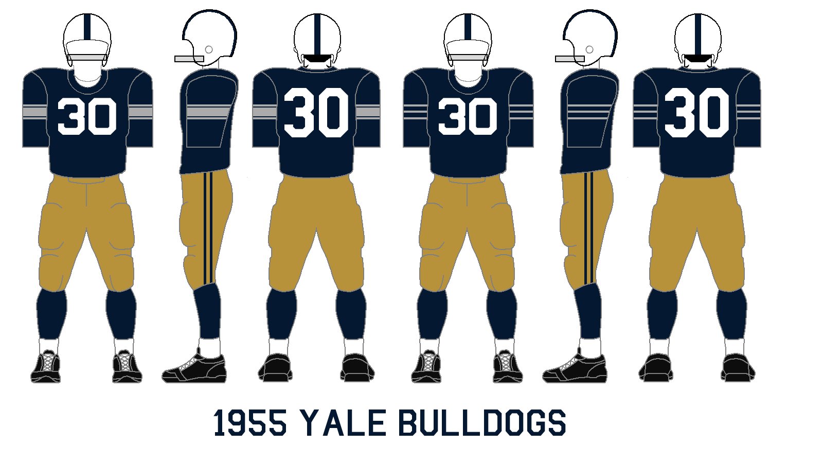 Gridiron Garb Yale Bulldogs (195458)
