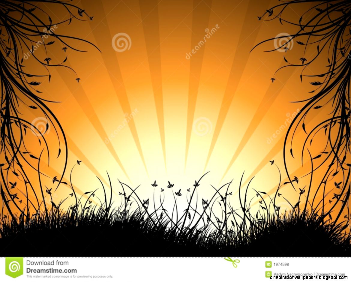 Abstract Natural Decorative Sunset Background Vector Illustratio