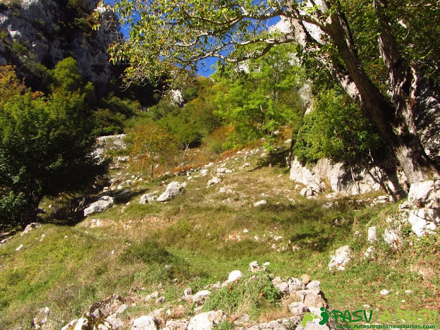 Inicio del sendero de la Canal de Bobia