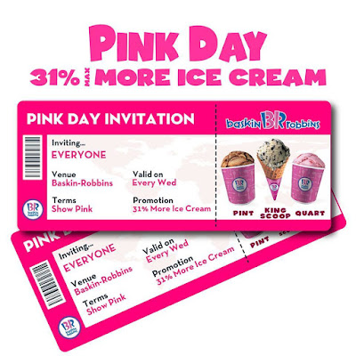 Baskin-Robbins Malaysia Pink Day Wednesday Discount Offer Promotion