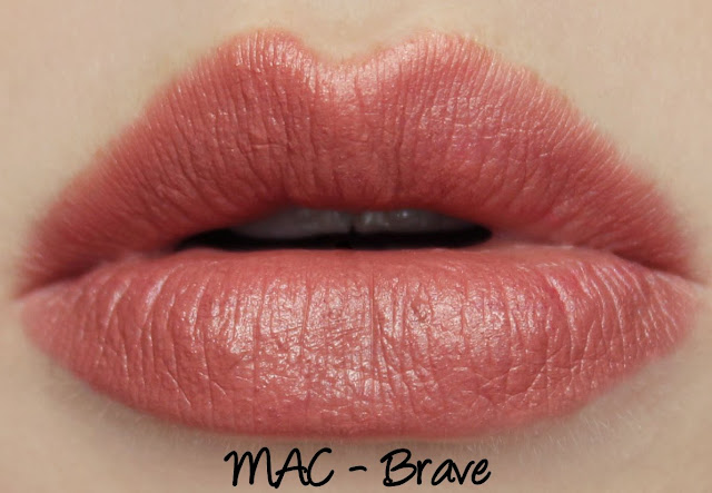 MAC Brave lipstick swatches & review