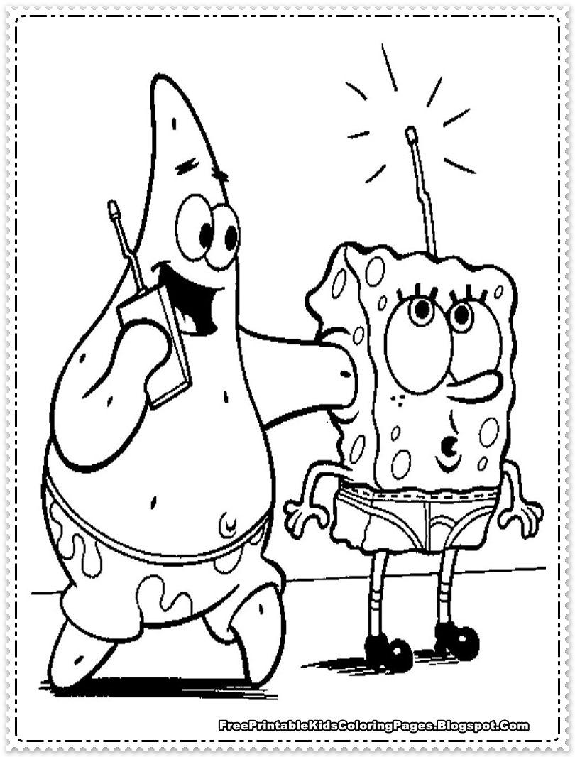 gangster spongebob squarepants coloring pages - photo #36