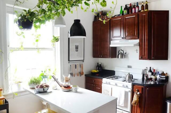 un hogar de alquiler la cocina