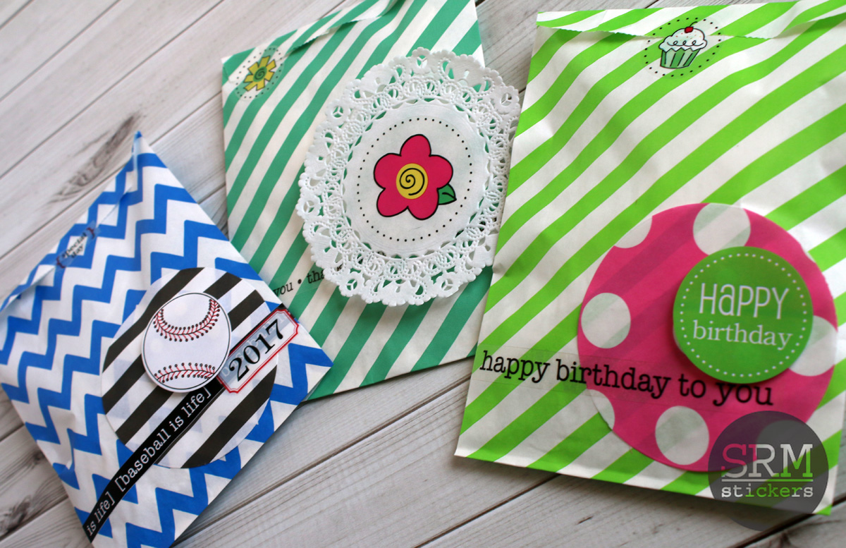 SRM Stickers Goodie Bags for 3 Spring Occasions by Samantha