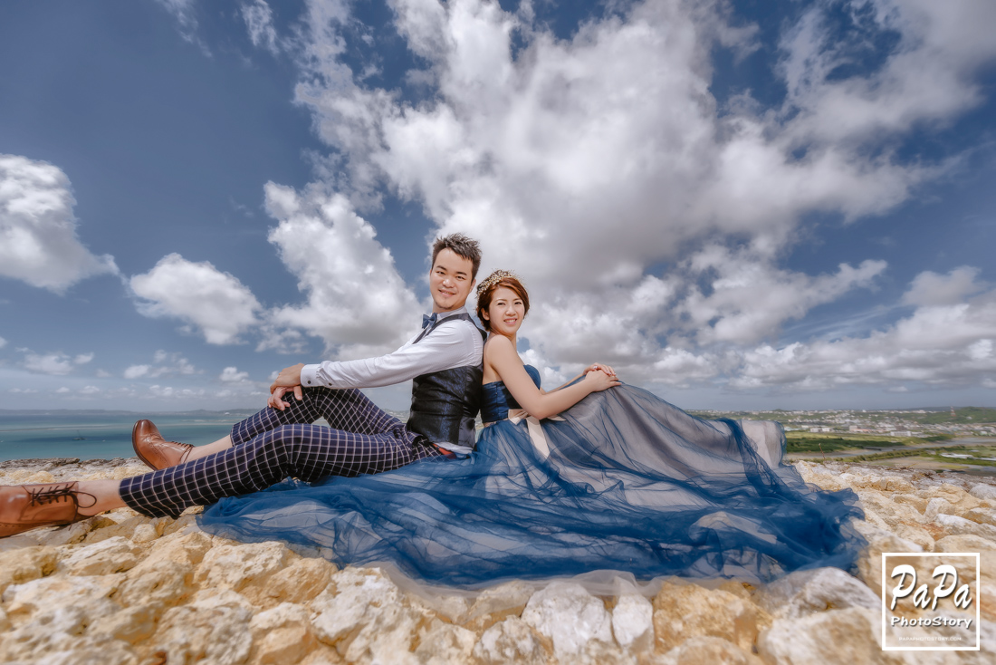 PAPA-PHOTO 沖繩自助婚紗,美國村,勝連城跡,伊計島,ESTINATE HOTEL,海中道路