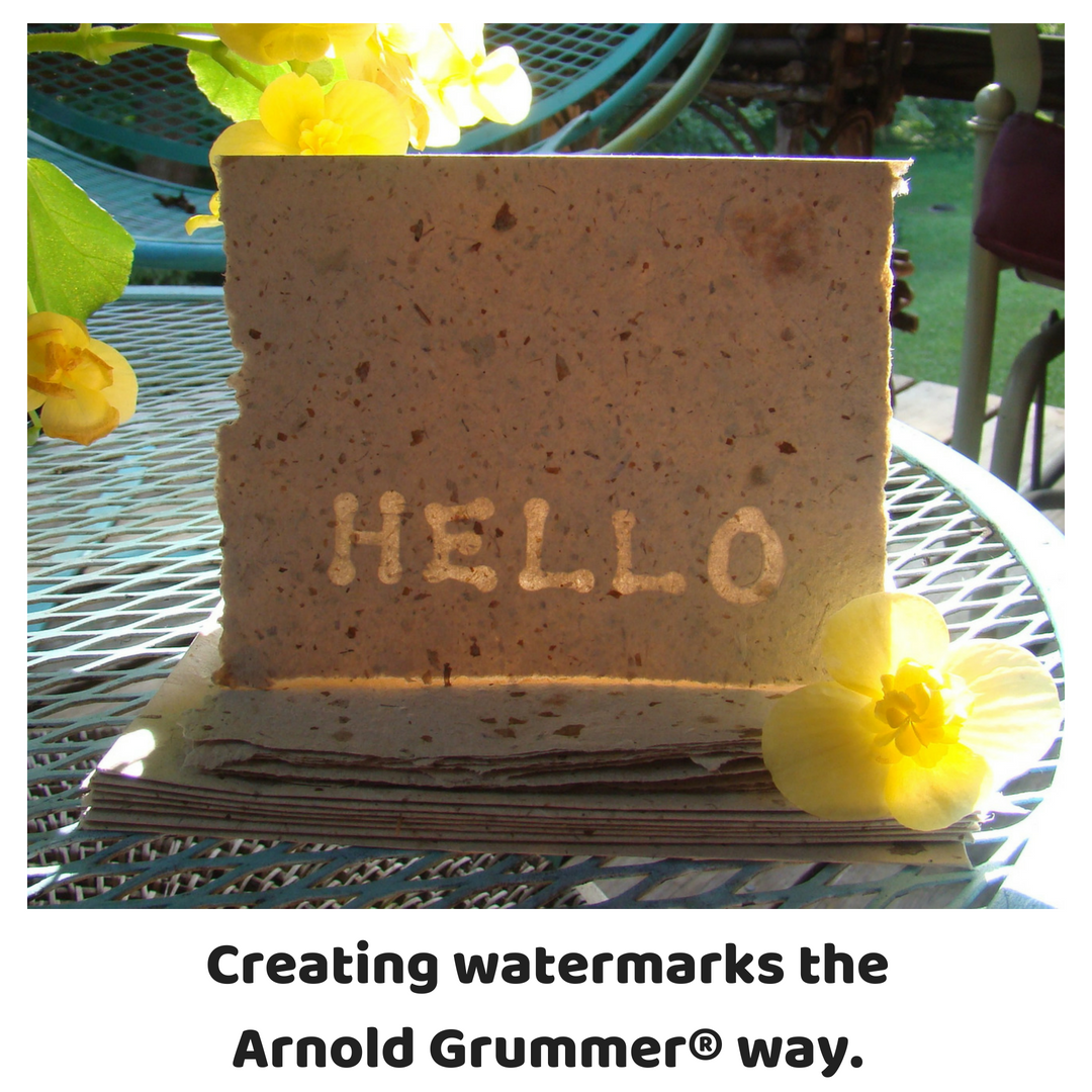 How to create watermarks in your handmade paper