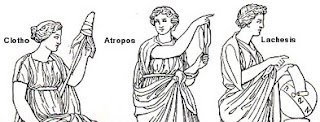 The three Fates - Clotho, Atropos and Lachesis