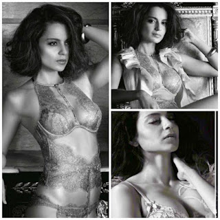 kmhouseindia: Kangana Ranaut sizzles in lingerie photo-shoot