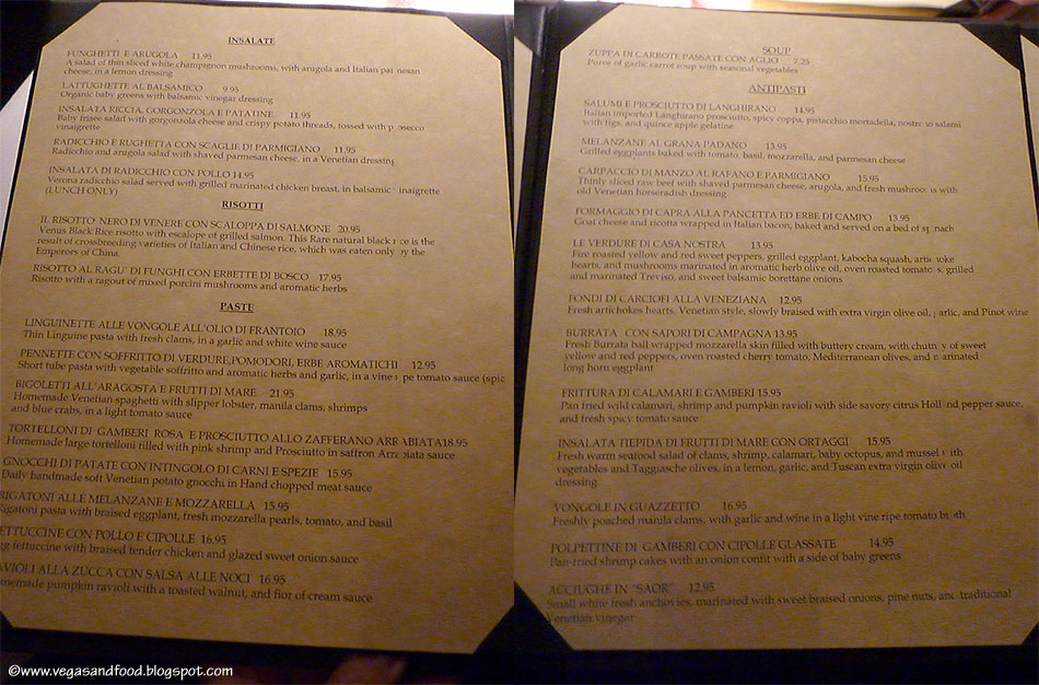 Ca'Brea Los Angeles Vegas and Food