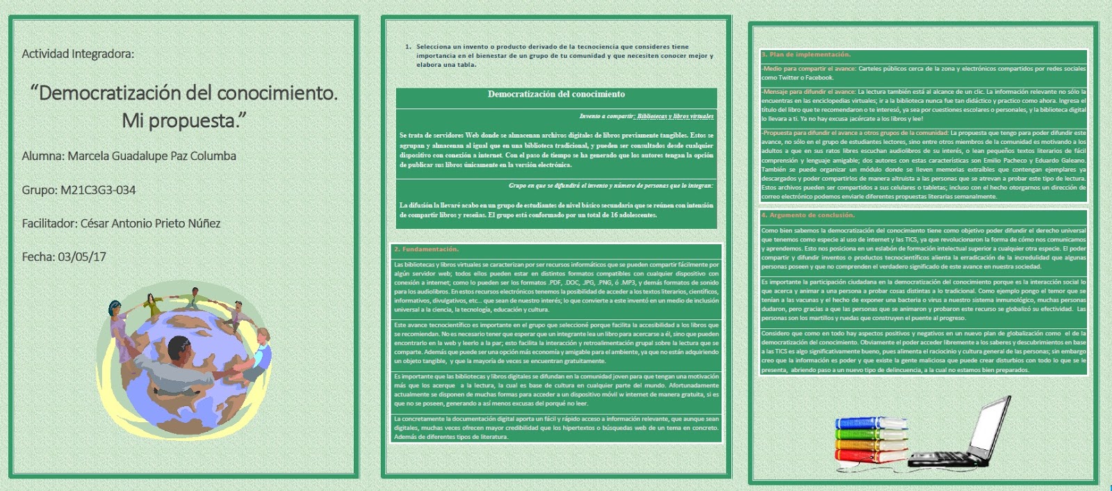 Democratización Del Conocimiento Mi Propuesta Proyecto Integrador