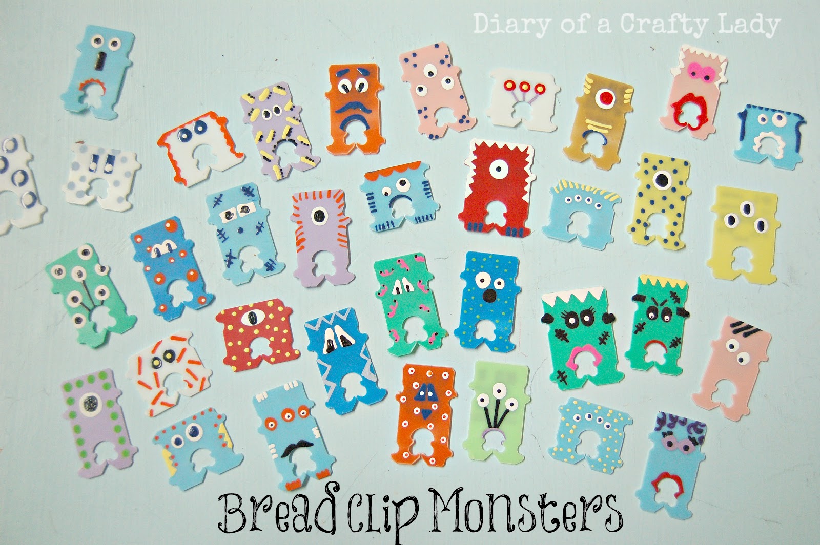 Diary of a Crafty Lady: Bread Clip Monster Garland