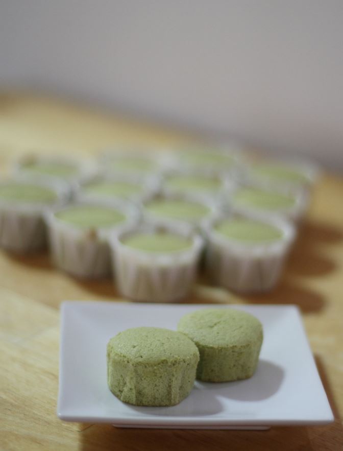 Green Tea Génoise Cupcake