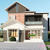 Sloping roof mix 4 bhk home 1845 square feet