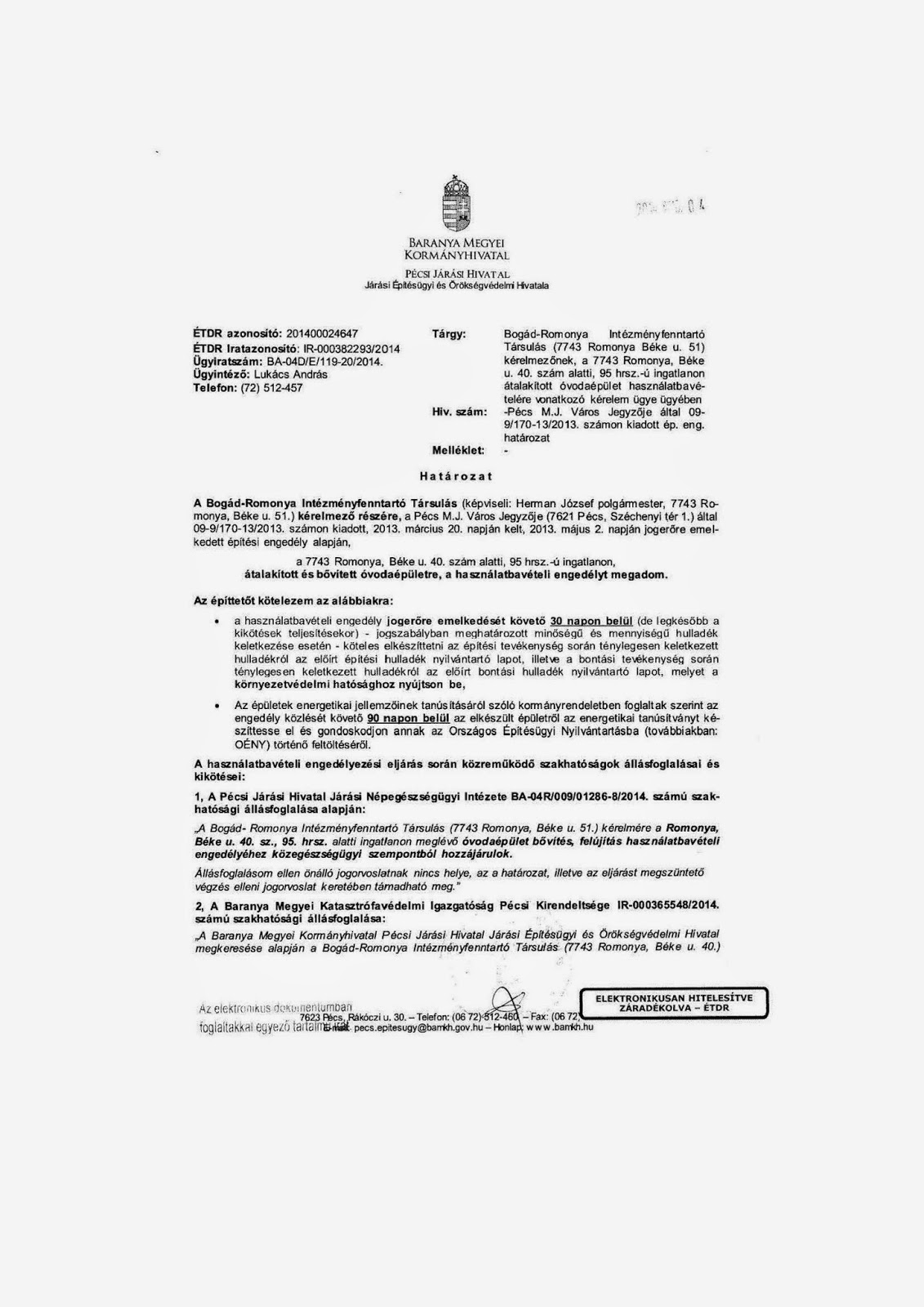 Romonyai Ovoda Felujitas Renovierung