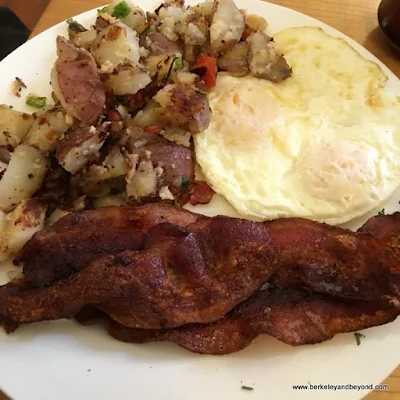 bacon and eggs at Columbia House Restaurant in Columbia S.H.P. in California