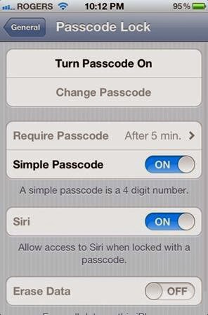 Iphone password management