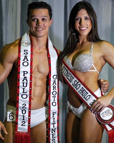Handrey e Nathália, o Garoto e Garota Fitness São Paulo 2012