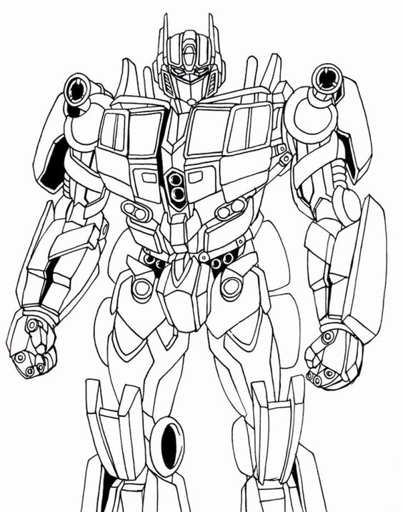 Tranh tô màu Transformers người máy biến hình 7