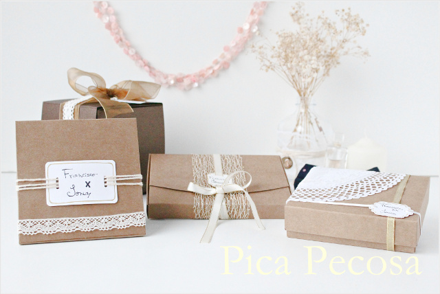 Pica Pecosa: 5 cajas de cartón diy dar a los invitados una boda *