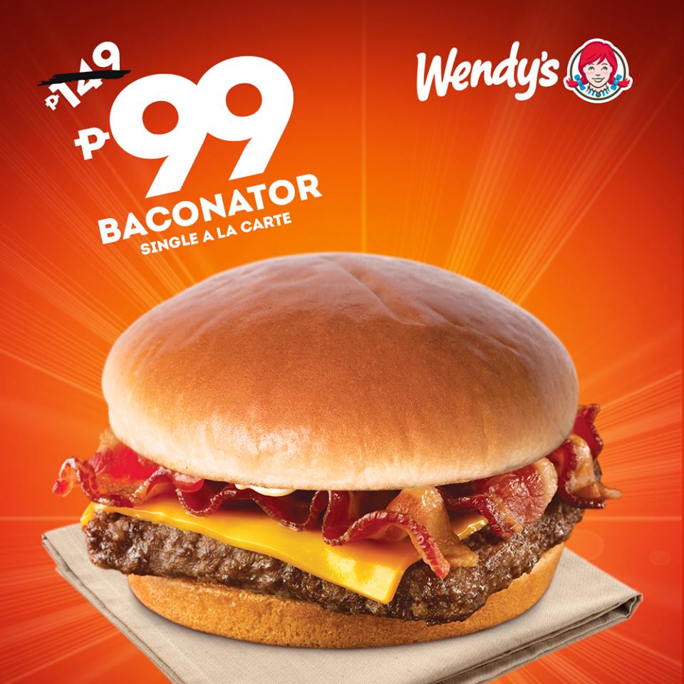 Manila Shopper Wendy's Baconator Ala Carte Promo August 2018