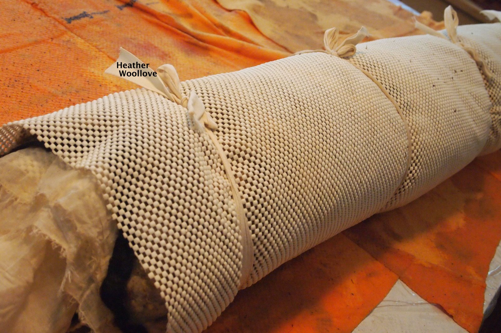 Wool lovefunctional fiber art Raw Fleece Rug Redux Part 2 of 2