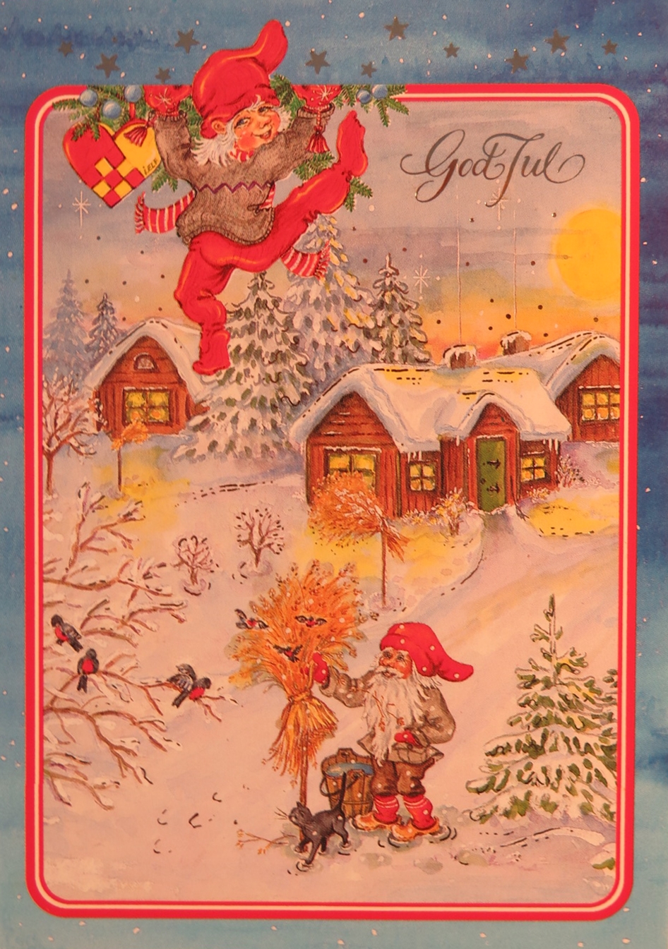 Julkort Snö 2025 Noel Shirline