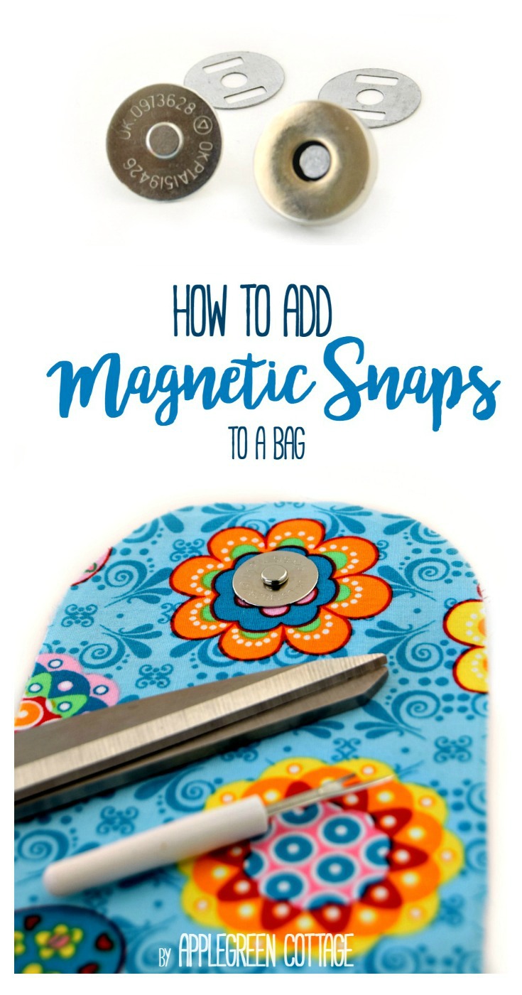 How To Add Snaps To a Bag AppleGreen Cottage